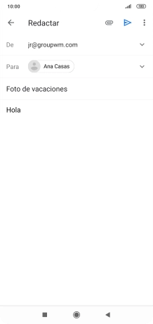 Pulsa el icono de anexos.