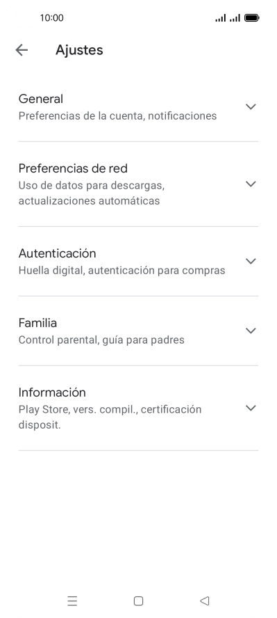 Pulsa Preferencias de red.