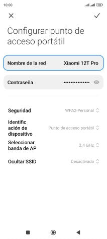 Pulsa Contraseña e introduce una contraseña.