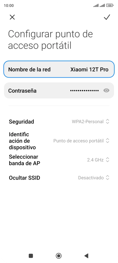 Pulsa Contraseña e introduce una contraseña.