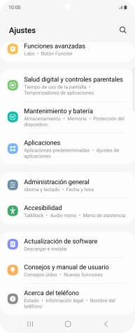 Pulsa Administración general.