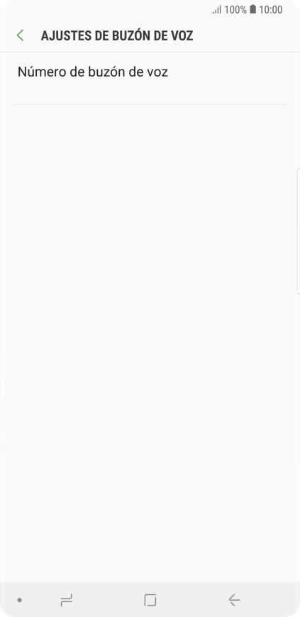 Pulsa Número de buzón de voz.