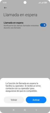 Si activas la función, pulsa Activar.