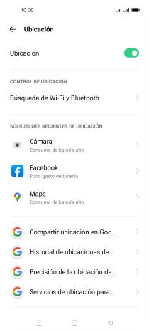 Pulsa Precisión de la ubicación de....