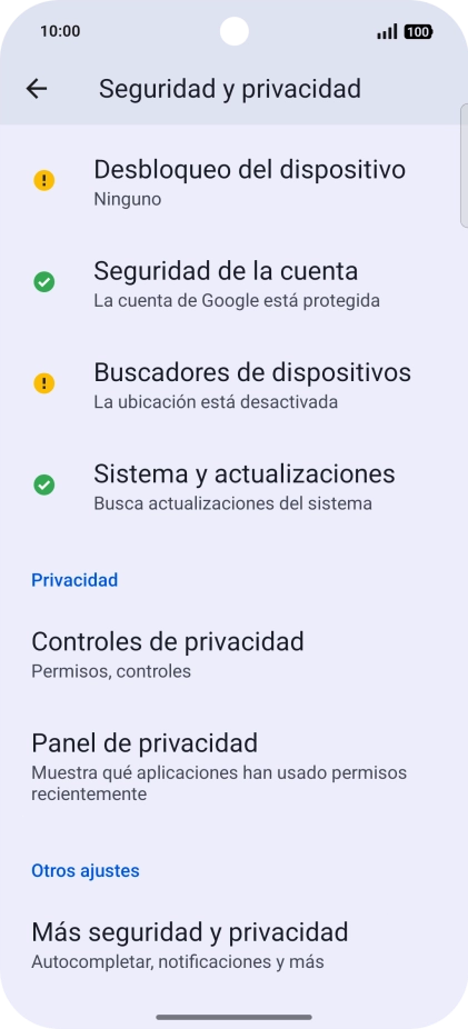 Pulsa Desbloqueo del dispositivo.