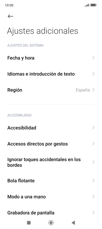 Pulsa Fecha y hora.