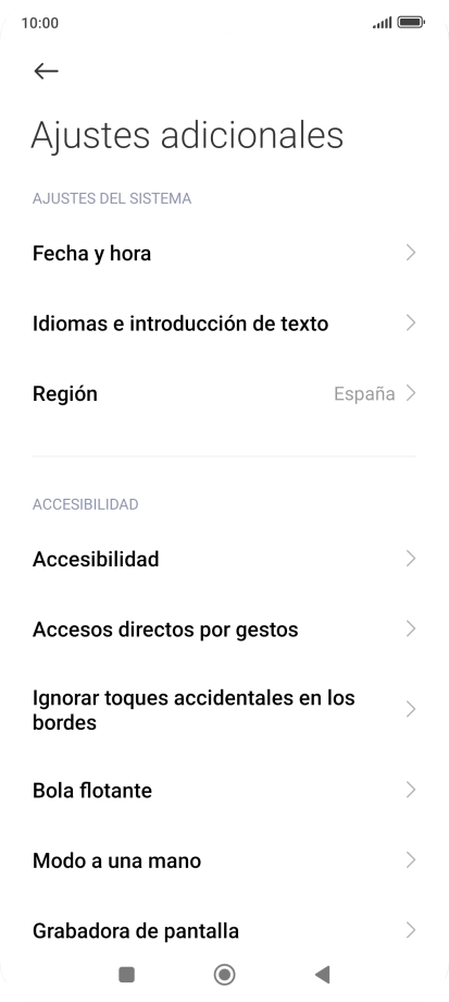 Pulsa Fecha y hora.