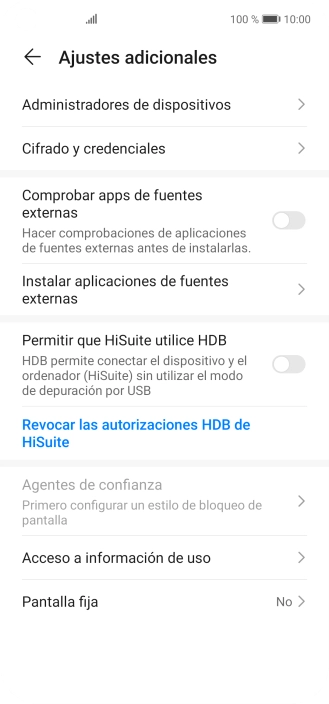Pulsa Cifrado y credenciales.