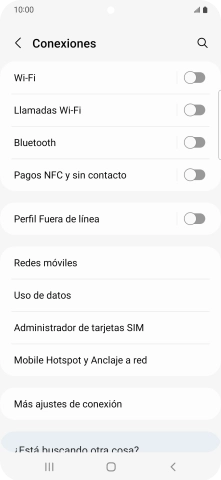 Pulsa Redes móviles.
