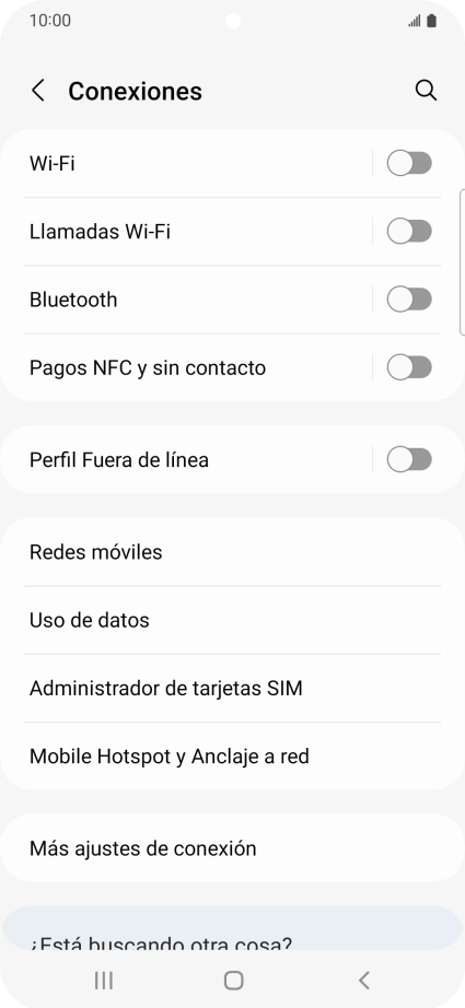 Pulsa Redes móviles.