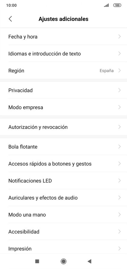 Pulsa Fecha y hora.