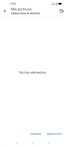 Si deseas crear una nueva carpeta, pulsa el icono de nueva carpeta y sigue las indicaciones de la pantalla para crearla. Si deseas crear una nueva carpeta, pulsa el icono de nueva carpeta y sigue las indicaciones de la pantalla para crearla.