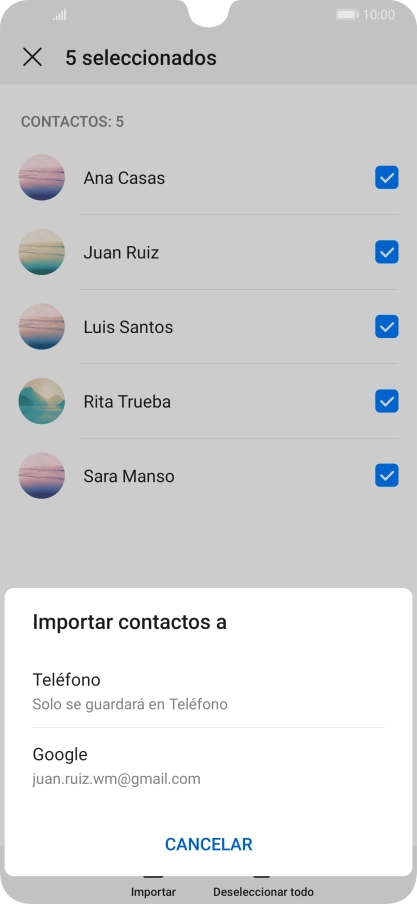 Pulsa Teléfono.