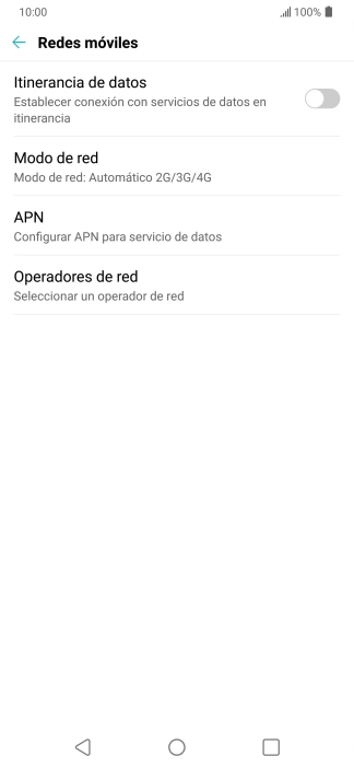 Pulsa Operadores de red y espera mientras el teléfono está buscando redes.