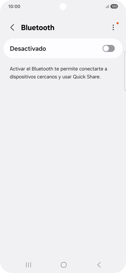 Pulsa el indicador para activar la función.