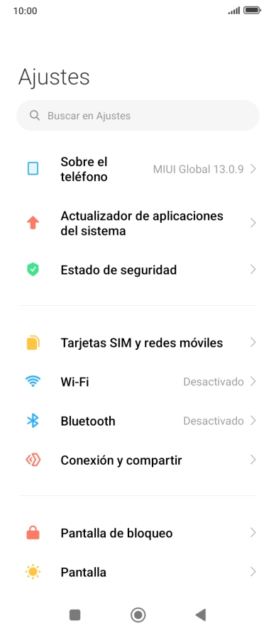 Pulsa Tarjetas SIM y redes móviles.