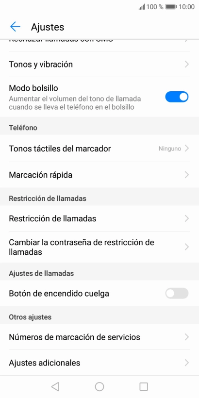 Pulsa Ajustes adicionales.