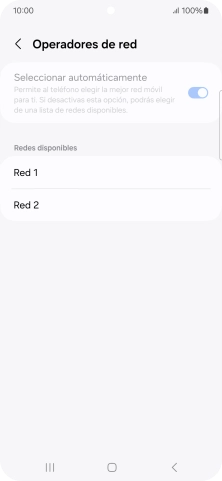 Pulsa la red deseada.