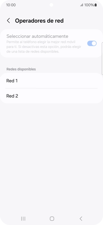 Pulsa la red deseada.