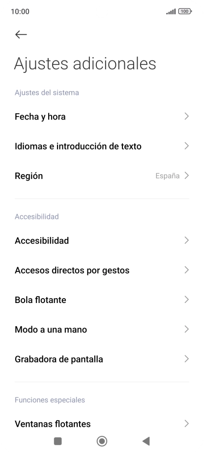 Pulsa Fecha y hora.