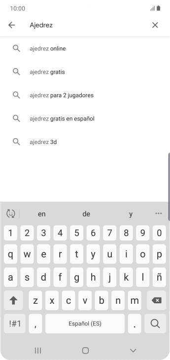 Introduce el nombre del tema o de la app y pulsa el icono de búsqueda.