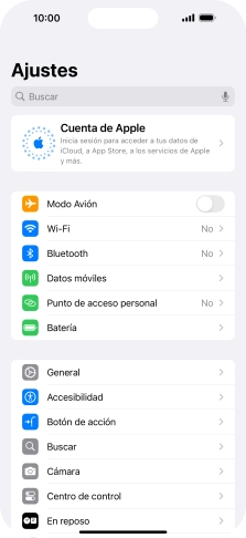 Pulsa Cuenta de Apple.