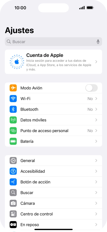 Pulsa Cuenta de Apple.