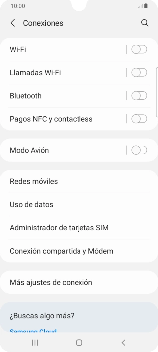 Pulsa Redes móviles.