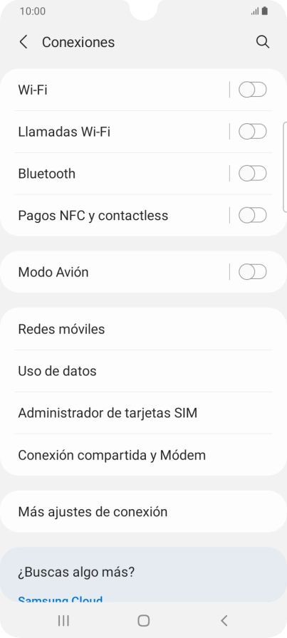 Pulsa Redes móviles.