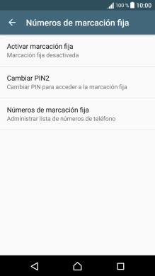 Pulsa Números de marcación fija. Pulsa Números de marcación fija.
