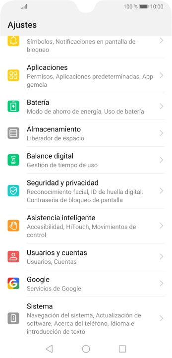 Pulsa Usuarios y cuentas.
