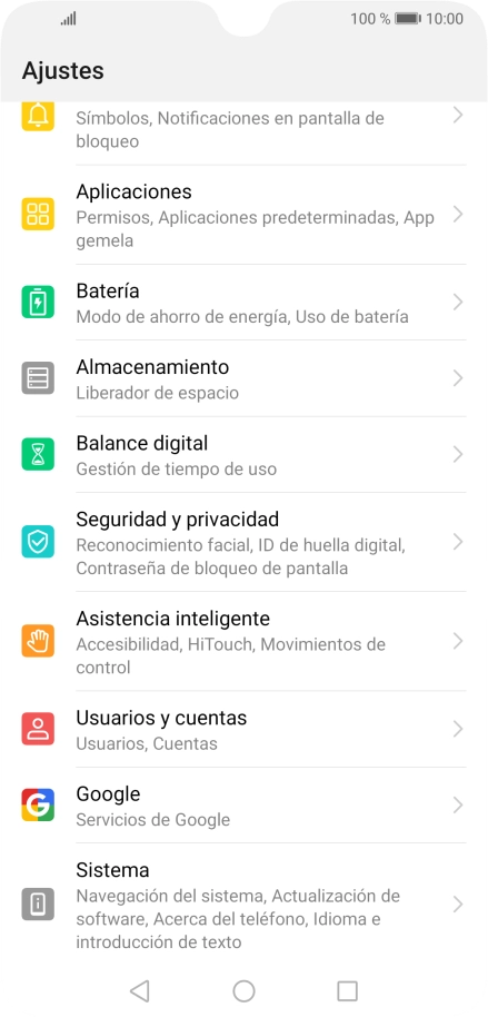 Pulsa Usuarios y cuentas.