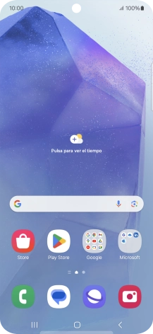 Desliza dos dedos hacia abajo desde la parte superior de la pantalla.