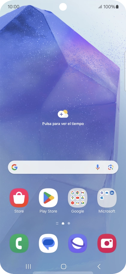 Desliza dos dedos hacia abajo desde la parte superior de la pantalla.