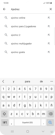 Introduce el nombre del tema o de la app y pulsa el icono de búsqueda.