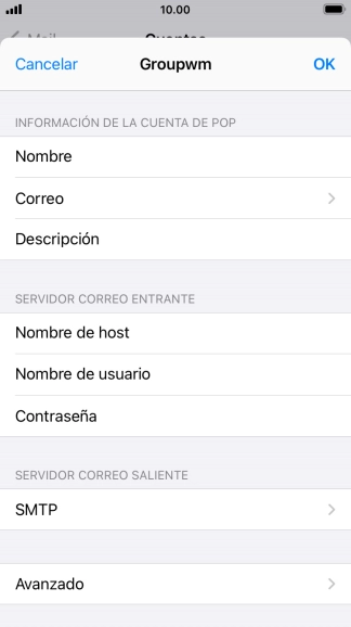 Pulsa SMTP.
