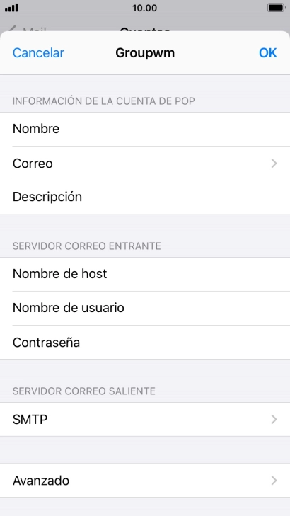 Pulsa SMTP.