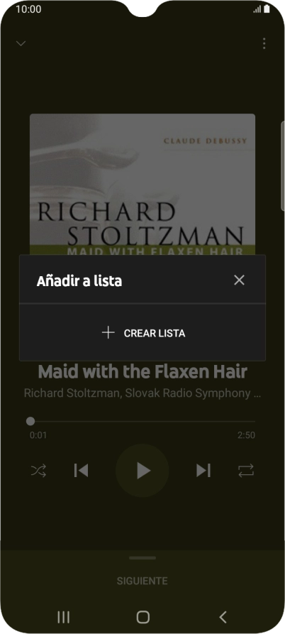 Pulsa CREAR LISTA.