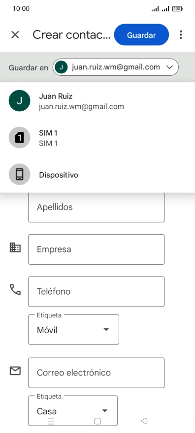 Pulsa Dispositivo.