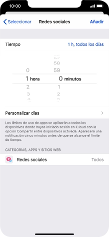 Pulsa Personalizar días.