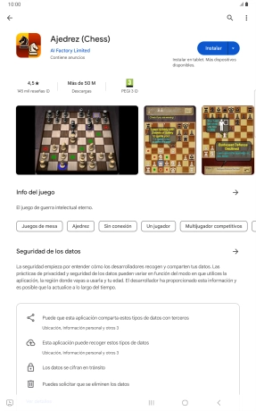 Pulsa Instalar y sigue las indicaciones de la pantalla para instalar la app.