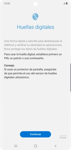 Pulsa Continuar.