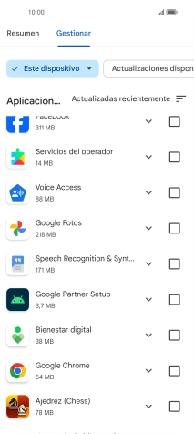 Pulsa la app deseada.