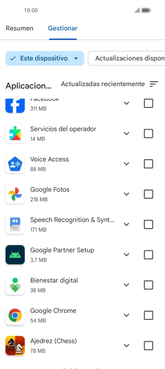 Pulsa la app deseada.