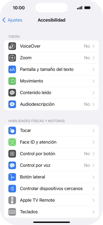 Pulsa una categoría bajo 