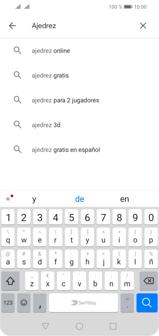 Introduce el nombre del tema o de la app y pulsa el icono de búsqueda.