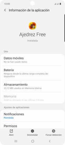 Pulsa Almacenamiento.