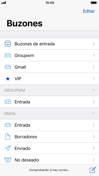 Pulsa la cuenta de correo electrónico deseada.