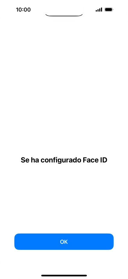 Pulsa OK. Si no has añadido anteriormente un código de seguridad, tendrás que introducir un código de libre elección dos veces consecutivas.