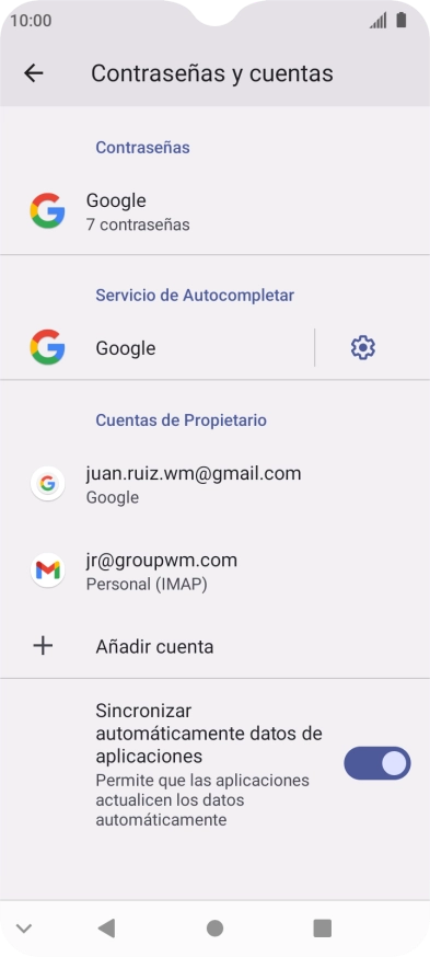 Pulsa el indicador junto a 